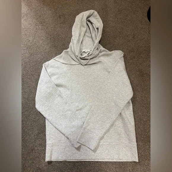 NWT Vince Women’s Essential Hoodie size M 100% Cotton in Heather Gray - Picture 2 of 6